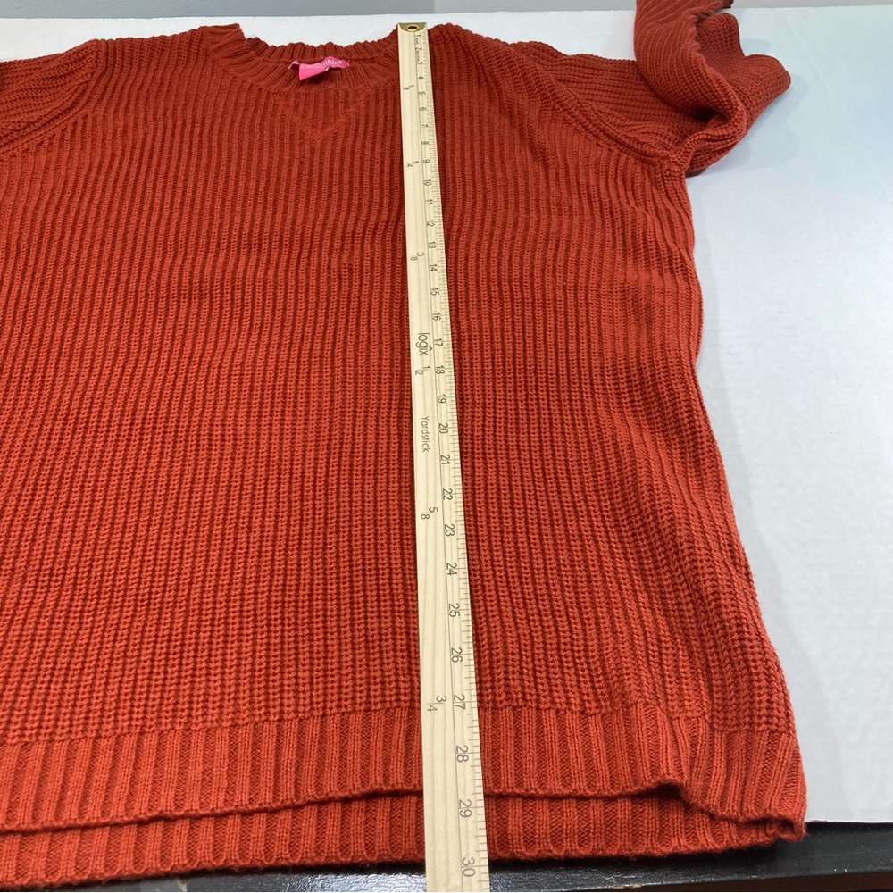 ✨ Woman Within Tunic Sweater Size L Burnt Orange Cozy Fall Staple ✨ - Picture 11 of 13